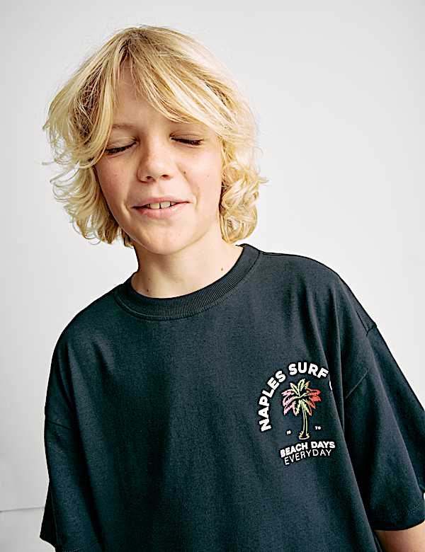 Pure Cotton Graphic T-Shirt (6-16 Yrs)