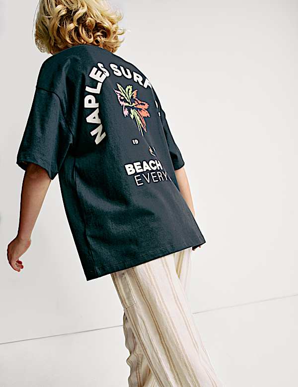 Pure Cotton Graphic T-Shirt (6-16 Yrs)