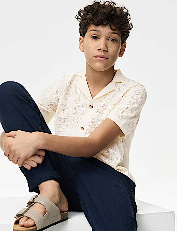 Pure Cotton Fine Knitted Shirt (6-16 Yrs) - FI