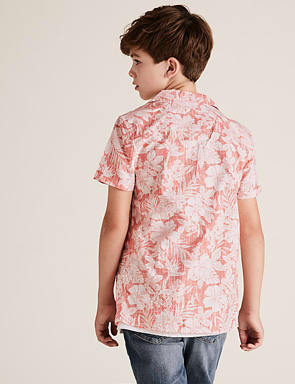 Pure Cotton Tropical Print Shirt