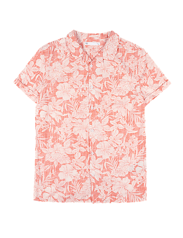 Pure Cotton Tropical Print Shirt