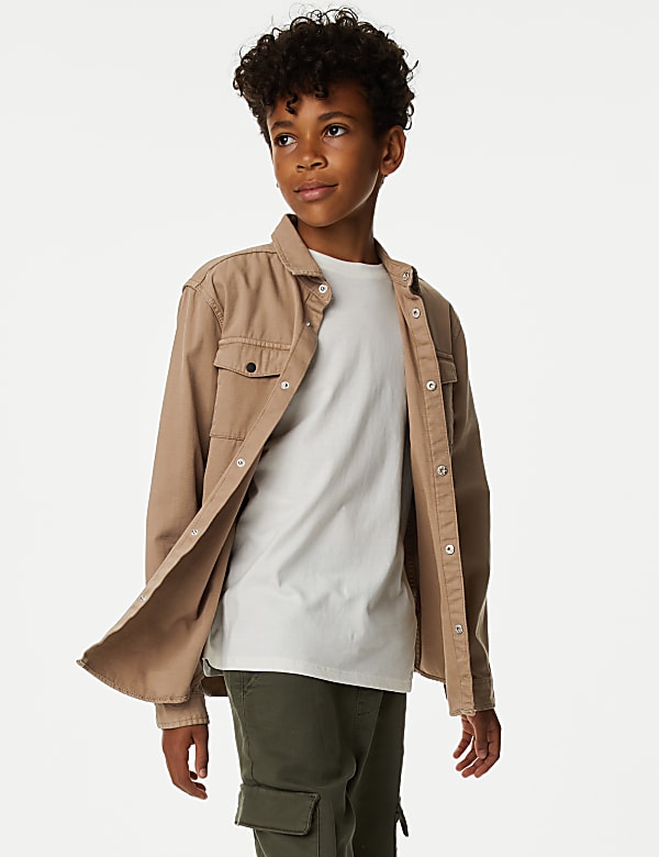 2pc Pure Cotton Shirt & T-Shirt (6-16 Yrs)