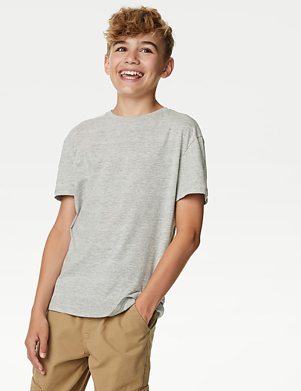 2pc Pure Cotton Checked Shirt and T-Shirt (6-16 Yrs)
