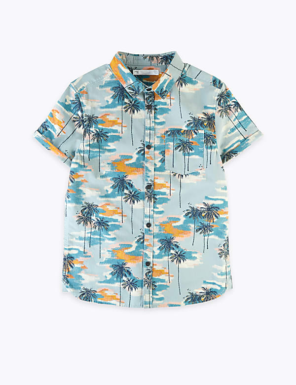 Pure Cotton Palm Tree Shirt (6-16 Years)