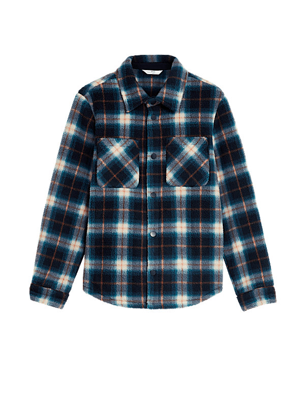 Fleece Check Overshirt (6-16 Yrs)
