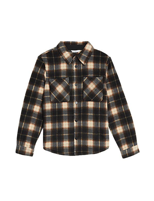Fleece Check Overshirt (6-16 Yrs)