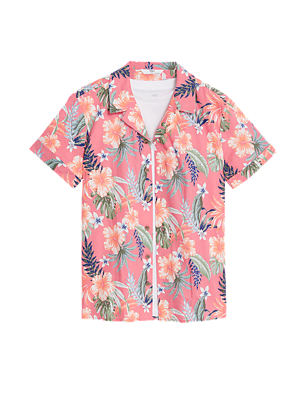 2pc Pure Cotton Shirt & T-Shirt Set (6-16 Yrs)