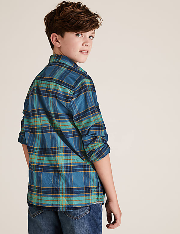 2 Piece Checked Shirt & T-Shirt Set