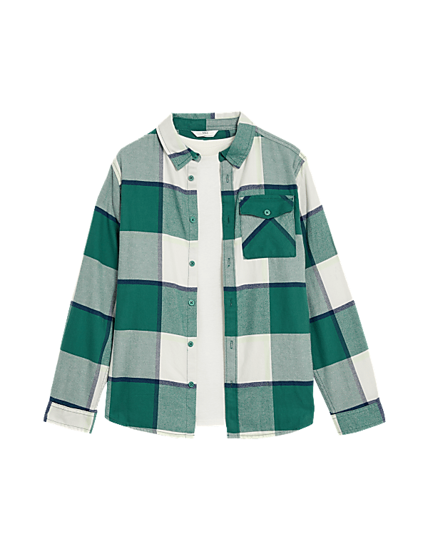 2pc Pure Cotton Shirt & T-Shirt Set (6-16 Yrs)