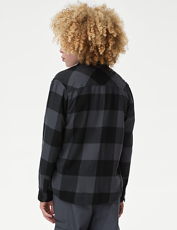 2-delige set met geruit overhemd en T-shirt van zuiver katoen (6-16 jaar) - NL