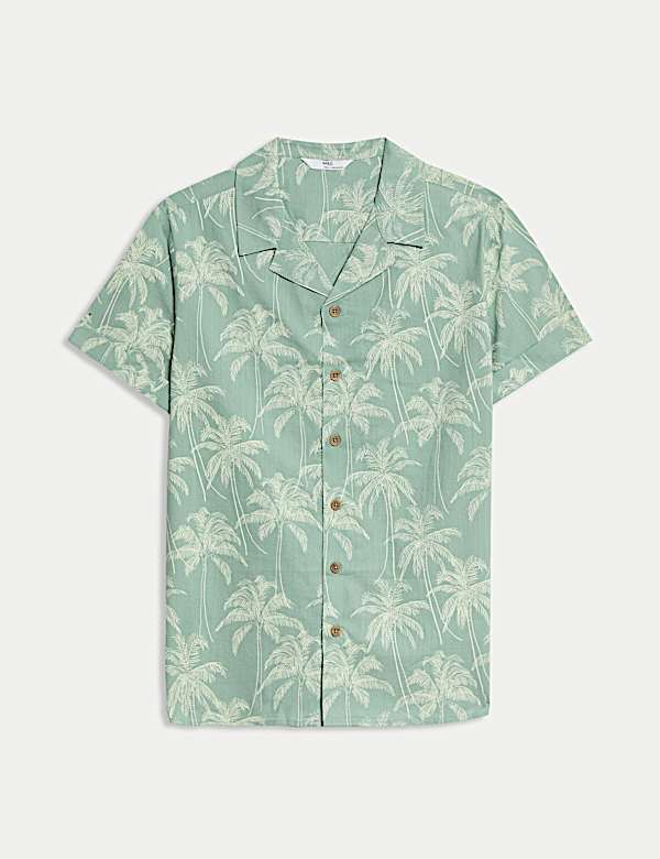 Pure Cotton Palm Print Shirt (2-16 Yrs) - IL
