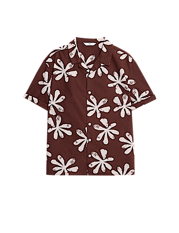 Swirl Linen Print Shirt