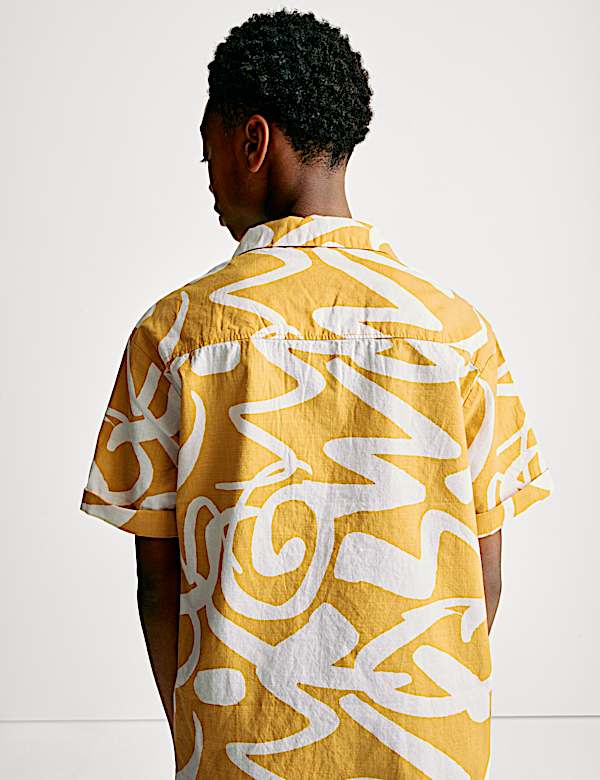 Pure Cotton Abstract Print Shirt (6-16 Yrs)