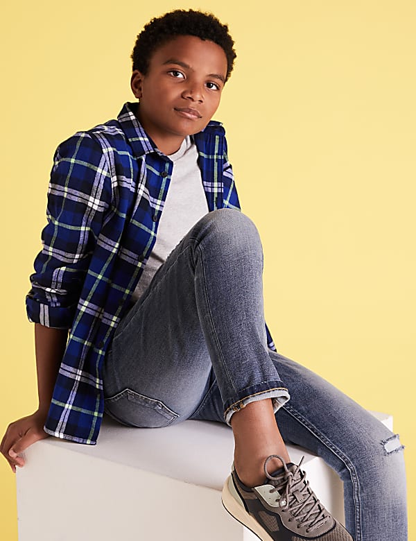 Pure Cotton Shirt & T-Shirt Set (6-14 Yrs)