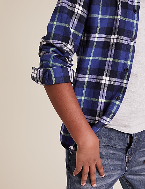 Pure Cotton Shirt & T-Shirt Set (6-14 Yrs)
