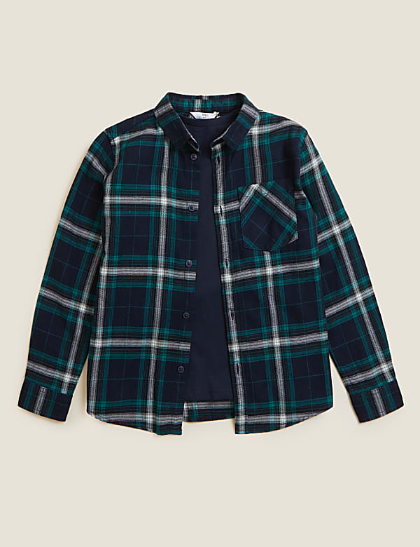 2pc Pure Cotton Shirt & T-Shirt (6-16 Yrs)