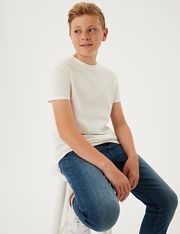 2pc Pure Cotton Shirt & T-Shirt Set (6-16 Yrs)