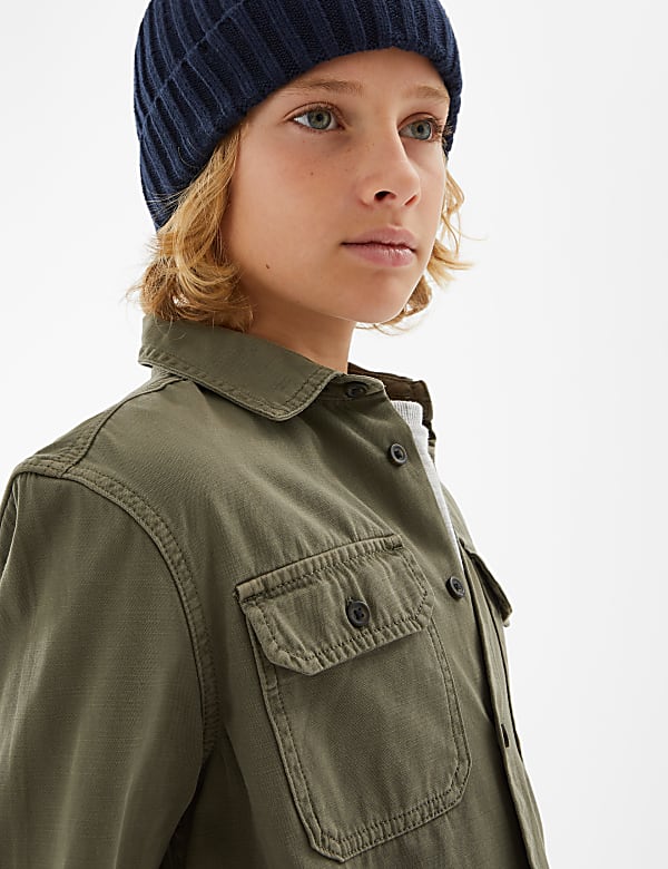 2pc Pure Cotton Twill Shirt and T-Shirt Set (6 - 16 Yrs)
