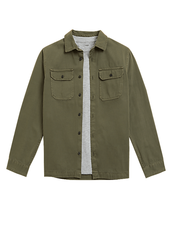 2pc Pure Cotton Twill Shirt and T-Shirt Set (6 - 16 Yrs)