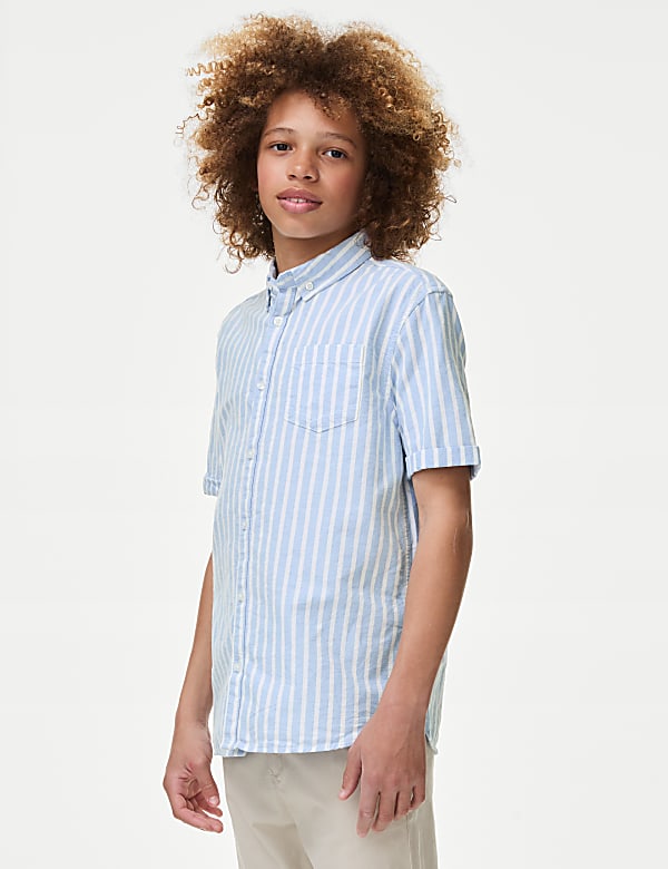 Pure Cotton Striped Shirt (6-16 Yrs) - JO