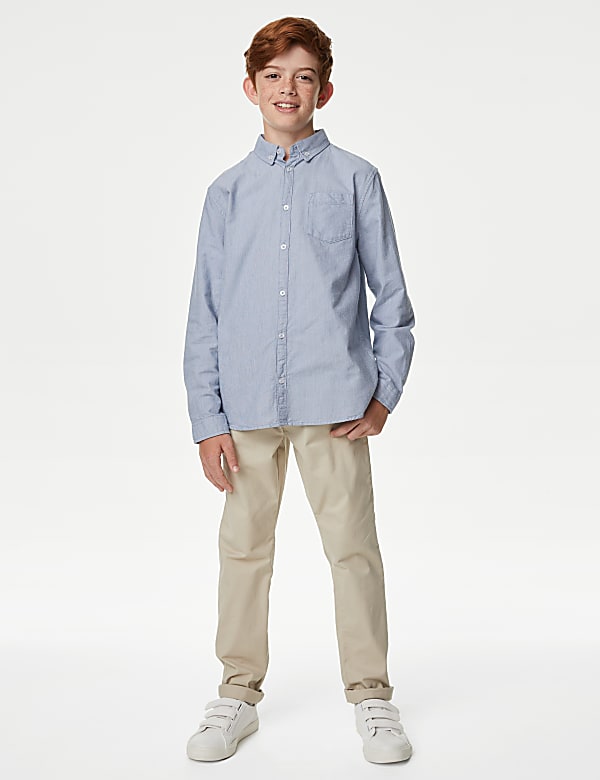Pure Cotton Checked Oxford Shirt (6-16 Yrs)