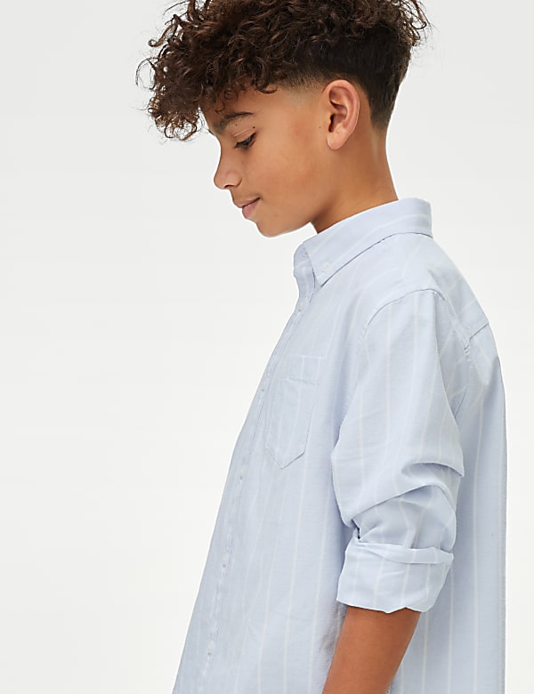 Pure Cotton Striped Oxford Shirt (6-16 Yrs)