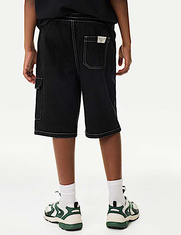 Contrast Stitch Denim Shorts (6-16 Yrs)