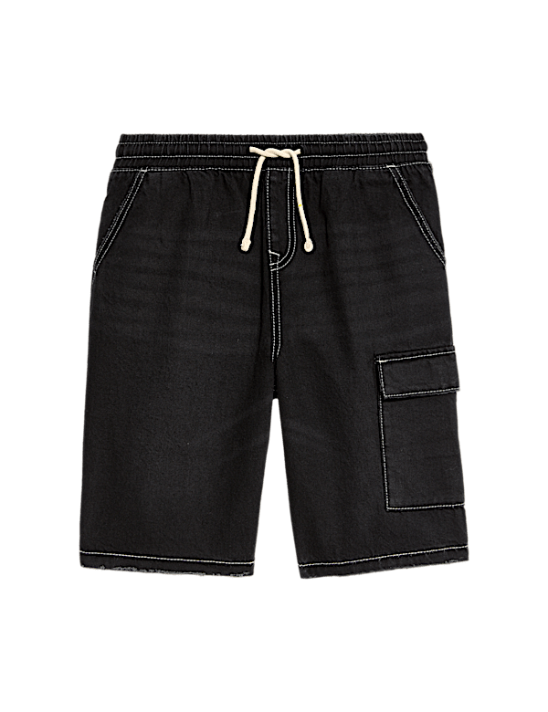Contrast Stitch Denim Shorts (6-16 Yrs)