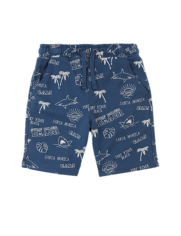Cotton Beach Print Shorts (6-16 Yrs)