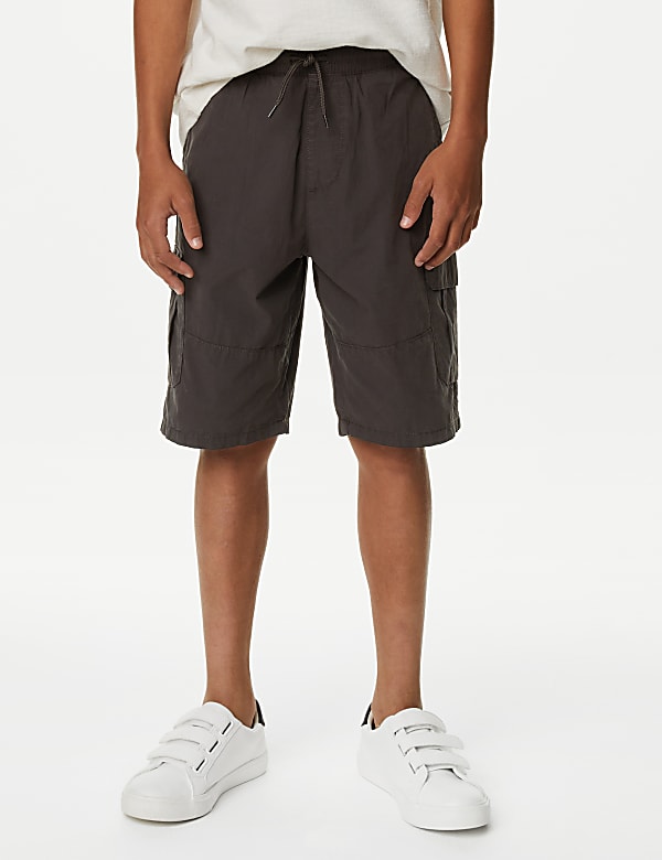 Pure Cotton Cargo Shorts (6-16 Yrs)