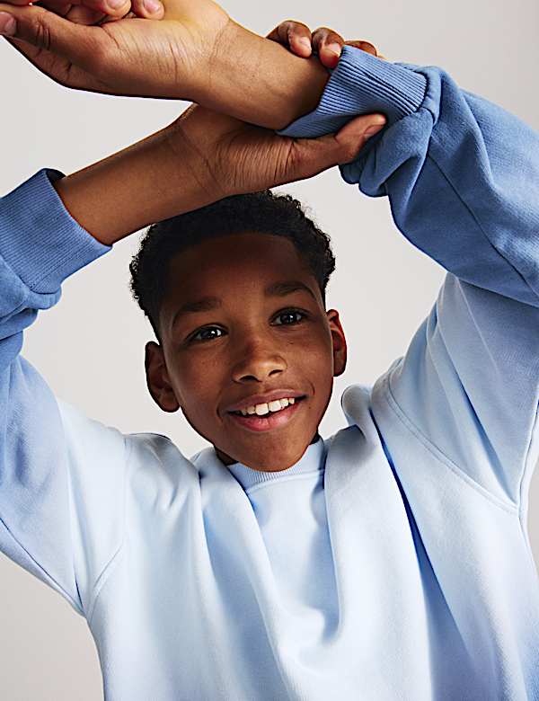 Cotton Rich Ombre Back Graphic Sweatshirt (6-16 Yrs) - CA