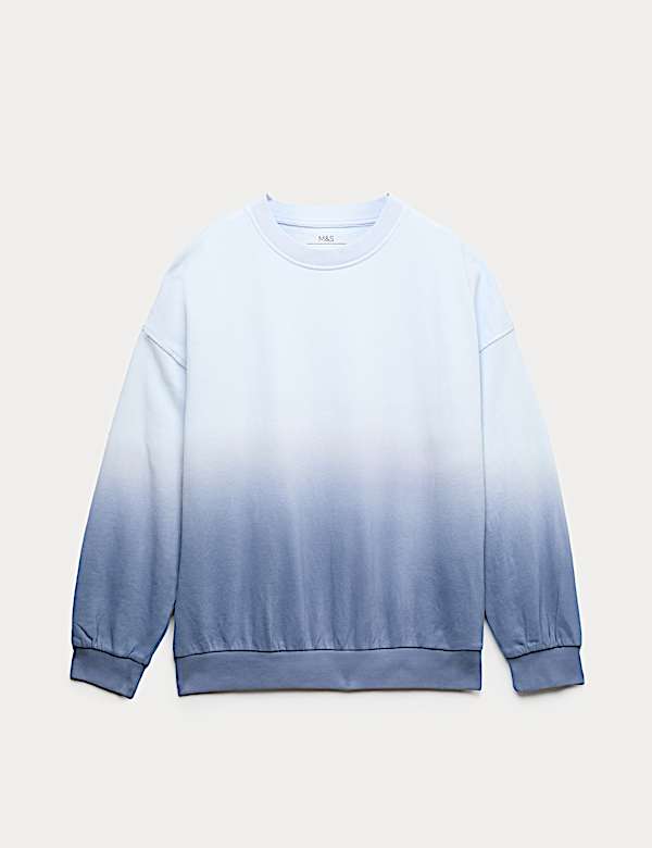 Cotton Rich Ombre Back Graphic Sweatshirt (6-16 Yrs) - CA