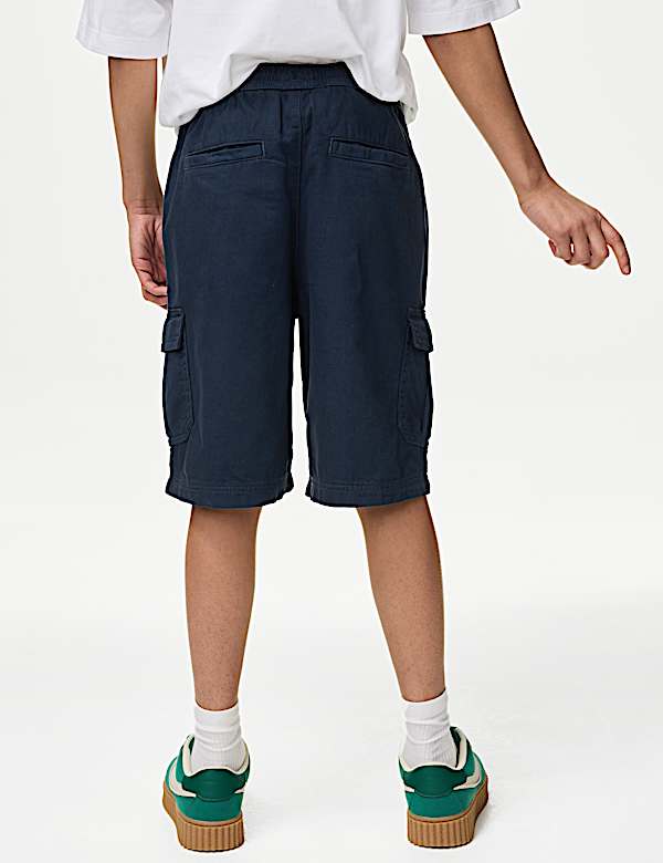 Pure Cotton Cargo Shorts (6-16 Yrs)