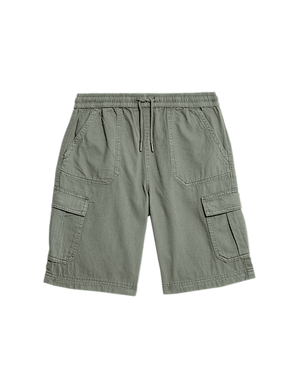 Pure Cotton Cargo Shorts (6-16 Yrs)