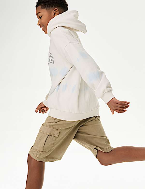 Pure Cotton Cargo Shorts (6-16 Yrs)