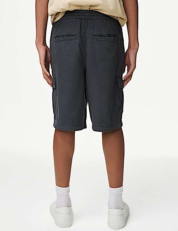 Pure Cotton Cargo Shorts (6-16 Yrs)