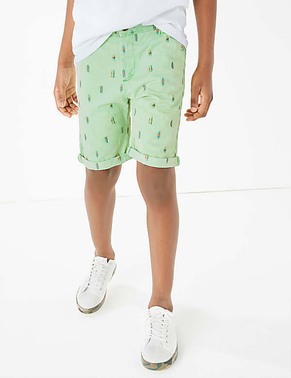Cotton Embroidered Chino Shorts (6-16 Yrs)