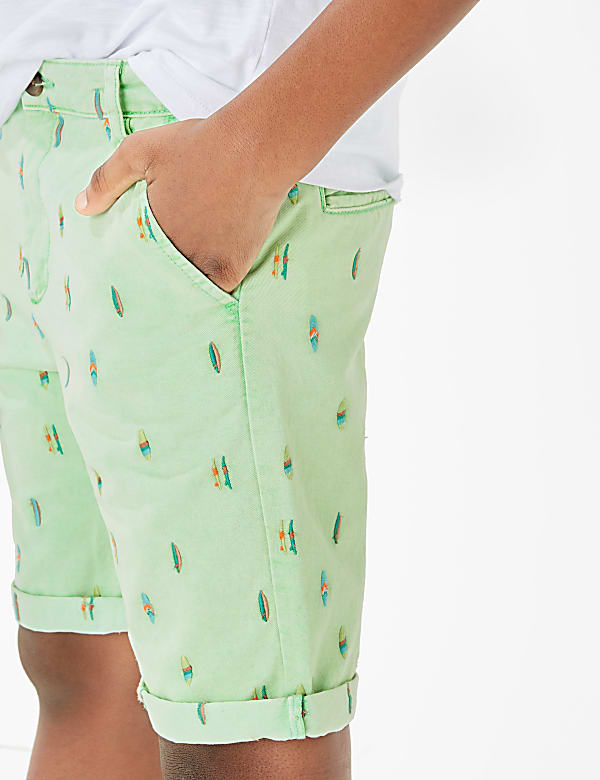 Cotton Embroidered Chino Shorts (6-16 Yrs)