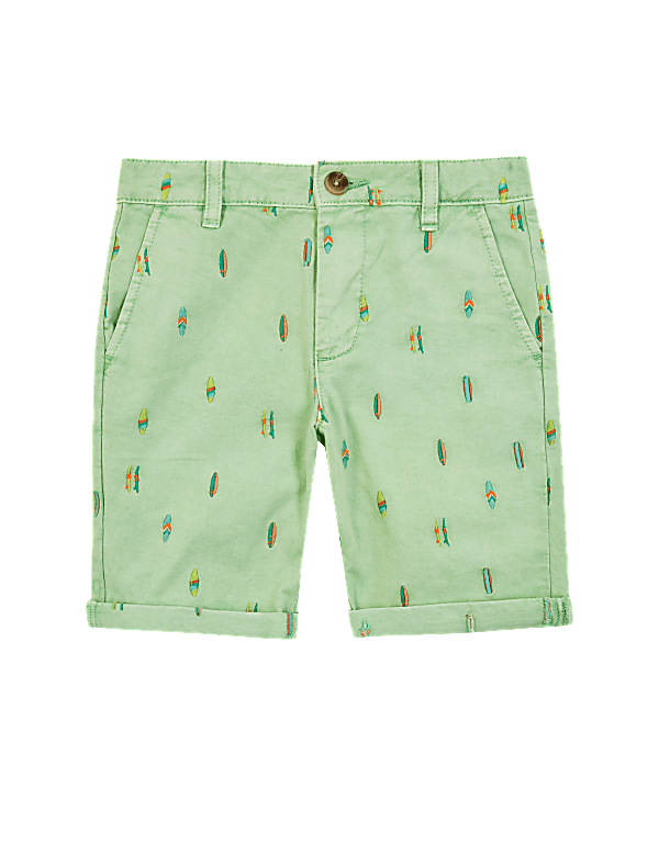 Cotton Embroidered Chino Shorts (6-16 Yrs)