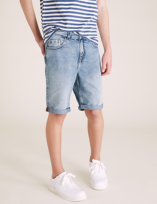 Denim Plain Shorts (6-16 Yrs)