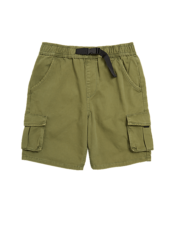 Cotton Buckle Cargo Shorts (6-16 Yrs)