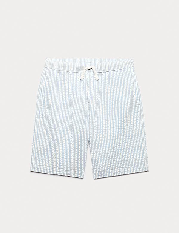 Pure Cotton Striped Shorts (6-16 Yrs)