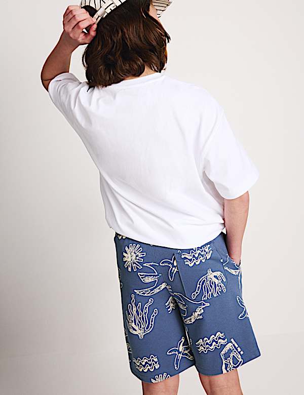 Cotton Rich Jersey Patterned Shorts (6-16 Yrs) - BG