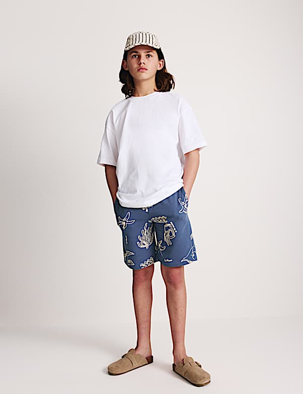 Cotton Rich Jersey Patterned Shorts (6-16 Yrs) - BG