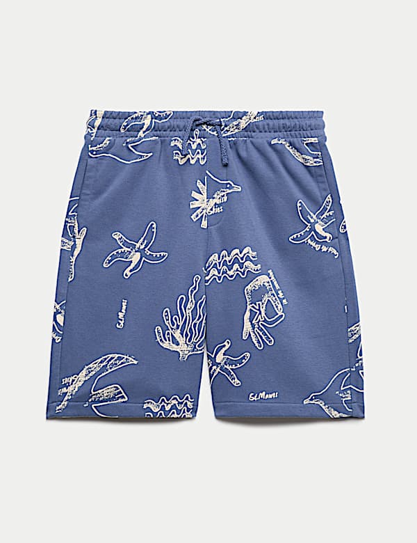 Cotton Rich Jersey Patterned Shorts (6-16 Yrs) - BG