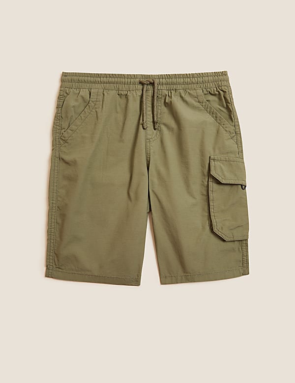 Pure Cotton Cargo Shorts 6 16 Yrs KHAKI Shorts M S DK