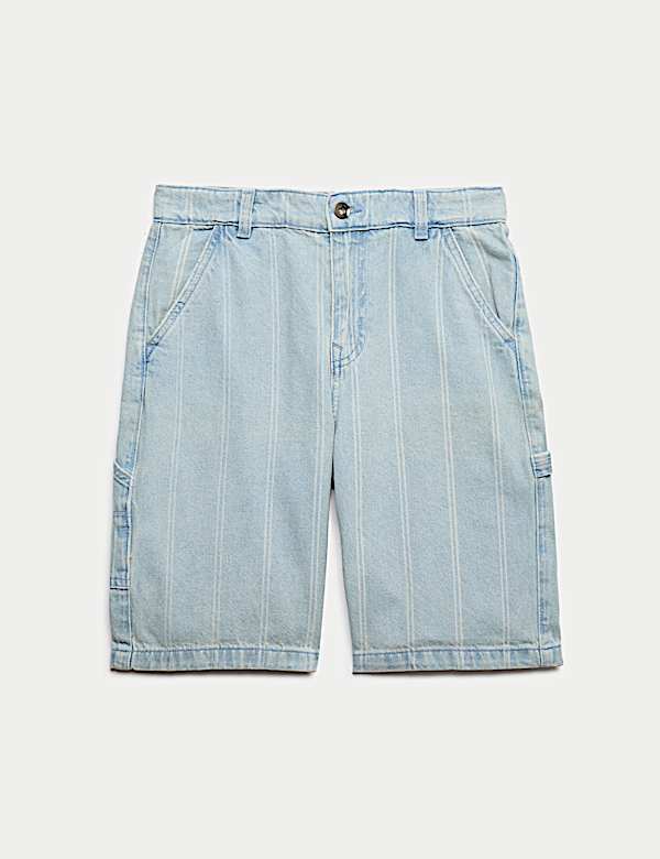 Denim Striped Carpenter Shorts (6-16 Yrs) - BG