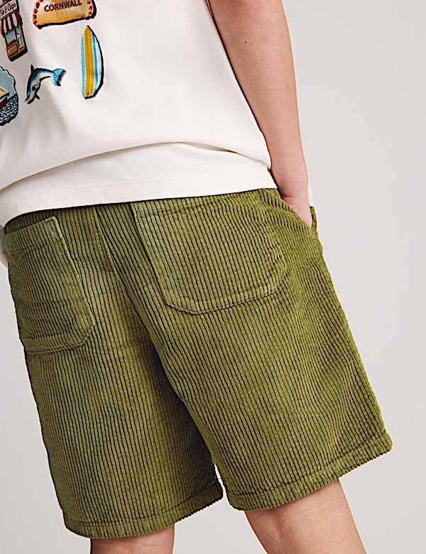Pure Cotton Corduroy Shorts (6-16 Yrs) - JE