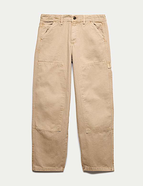 מכנסי ג'ינס מכותנה טהורה בגזרת באגי (6-&rlm;16 שנים) - IL