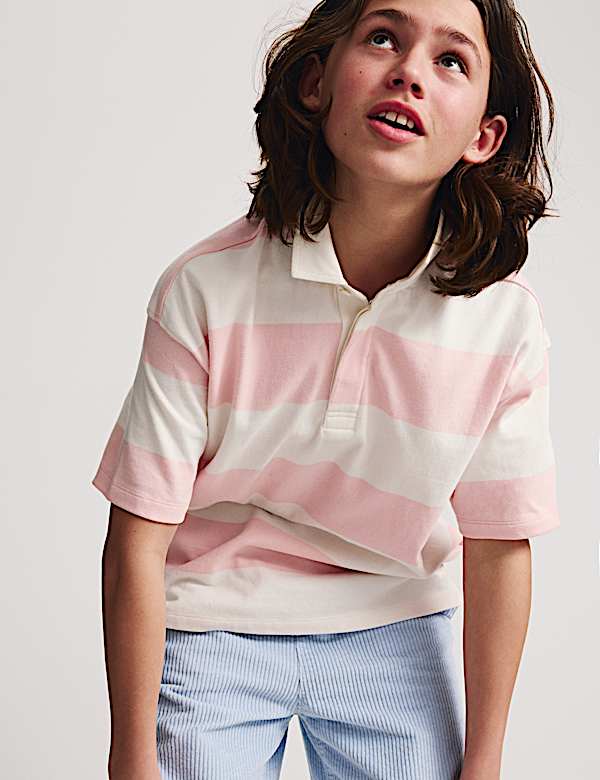 Pure Cotton Short Sleeve Rugby Shirt (6-16 Yrs) - JO